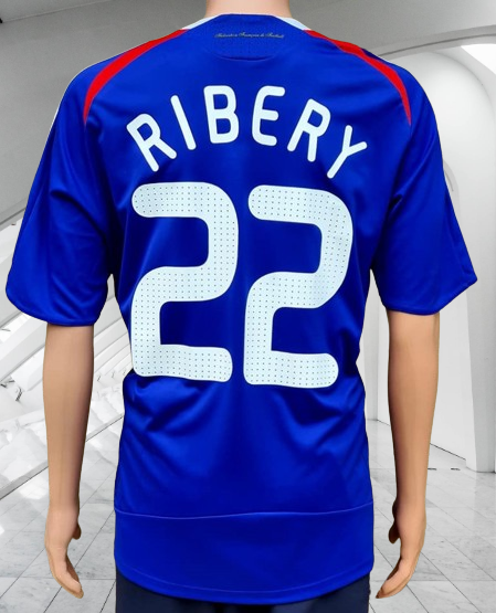 adidas フランス代表ユニフォーム リベリー　RIBERY 22 2008 FRANCE 2008 EURO QUALIFICATION RIBERY 22 HOME ADIDAS JERSEY