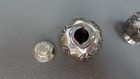 Vintage Sterling Silver Pumpkin Shape Floral Salt & Pepper Shaker Set — photo 4