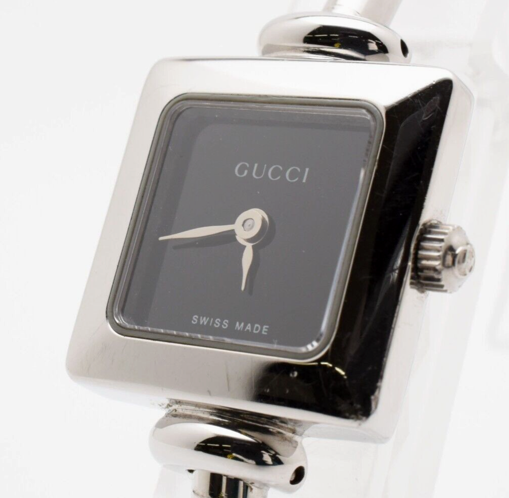 Vintage [EXC+5] GUCCI 1900L Square Black Quartz Ladies
