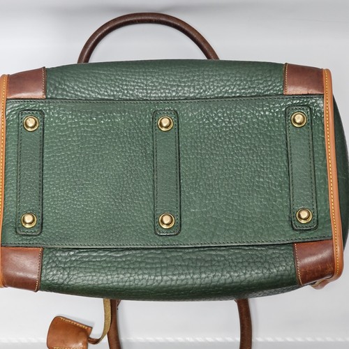 Dooney & Bourke Vintage Regal Gladstone Satchel, Pebbled Fir Green AWL, EUC - Picture 9 of 15