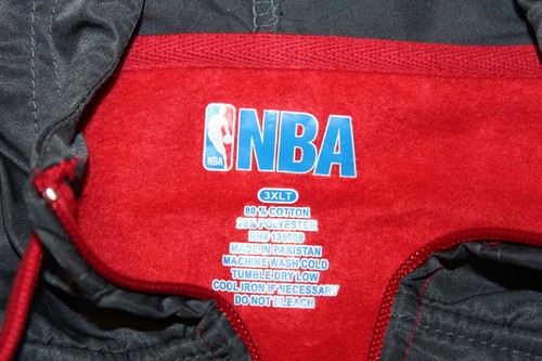 NWT LA Clippers NBA Full Zip Cotton Fleece & Polyester Hoody Jacket Mens 3XLT - Picture 4 of 7