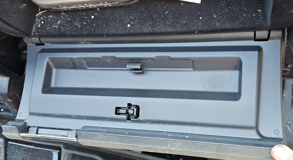 10-12 RANGE ROVER L322 SUPERIOR GUANTERA COMPARTIMENTO DE ALMACENAMIENTO NEGRO ÉBANO OEM Foto 2 de 2