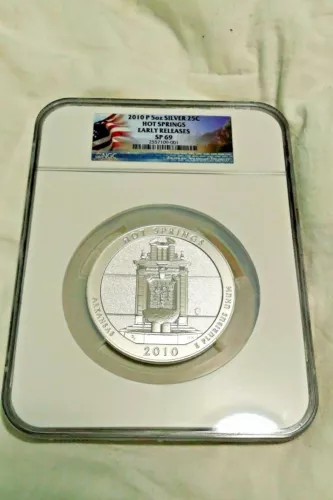 2010 P HOT SPRINGS AMERICA THE BEAUTIFUL ATB 5 OZ SILVER NGC SP69 EARLY RELEASES