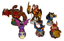 Skylanders Giants Lot Of 6 Figures Tree Rex Swarm Jet Vac Cynder Drobot Trigger
