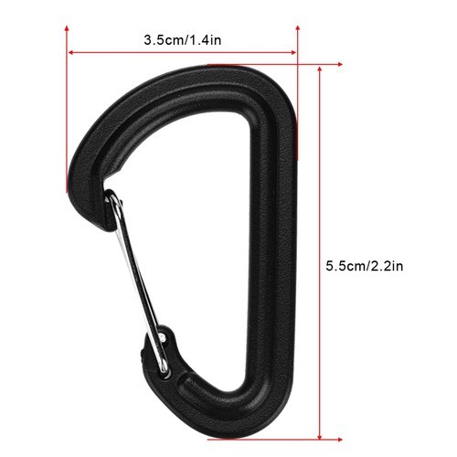 20Pcs Plastic Carabiner Climbing Hiking Locking Buckle Key Ring Outdoor FA - Picture 21 of 24