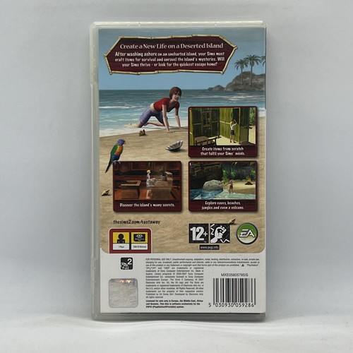 The Sims 2 Two II Castaway Cast Away Sony PlayStation PSP Portable Video Game - Picture 2 of 5