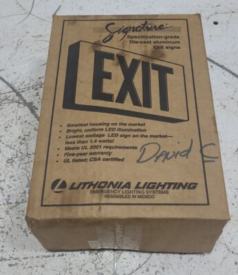 Die-Cast Aluminum Double Sided Exit Light with LED Lamps Lithonia Lighting