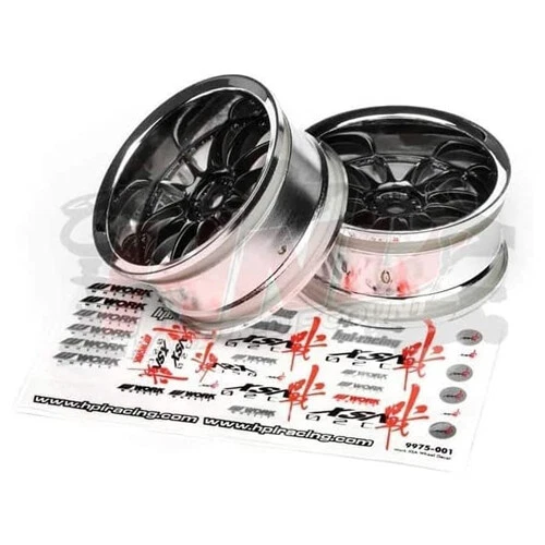 Jantes HPI WORX XSA 02C Noir/Chrome 26x6mm 3287 pour Sprint 2 E10 Nitro RS4 spo - Photo 4/4