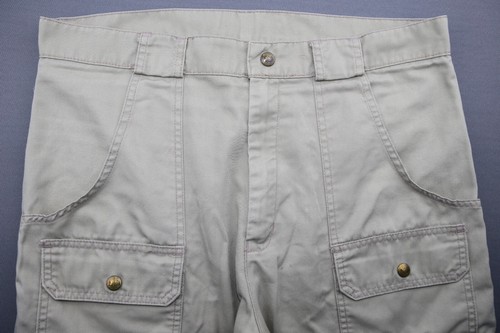 Vintage Men's REI Chino Cargo Shorts Snap Pocket Beige Size 34 - Picture 2 of 10