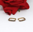 Sterling Silver Vermeil Colorful Minimalist Hoops Earrings 4.8g Cat Rescue