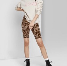 SZ M Wild Fable leopard cheetah biker shorts for women great fit