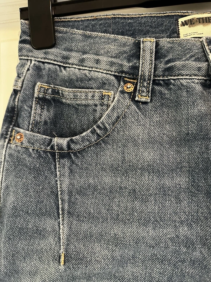 Free People Ghost Town Long Shorts - Blue Size W 26 RRP: $78.00 - Image 4 of 4