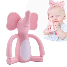 Baby Teether Elephant Silicone Teething Toys for Training Chew Gum Molar Stick