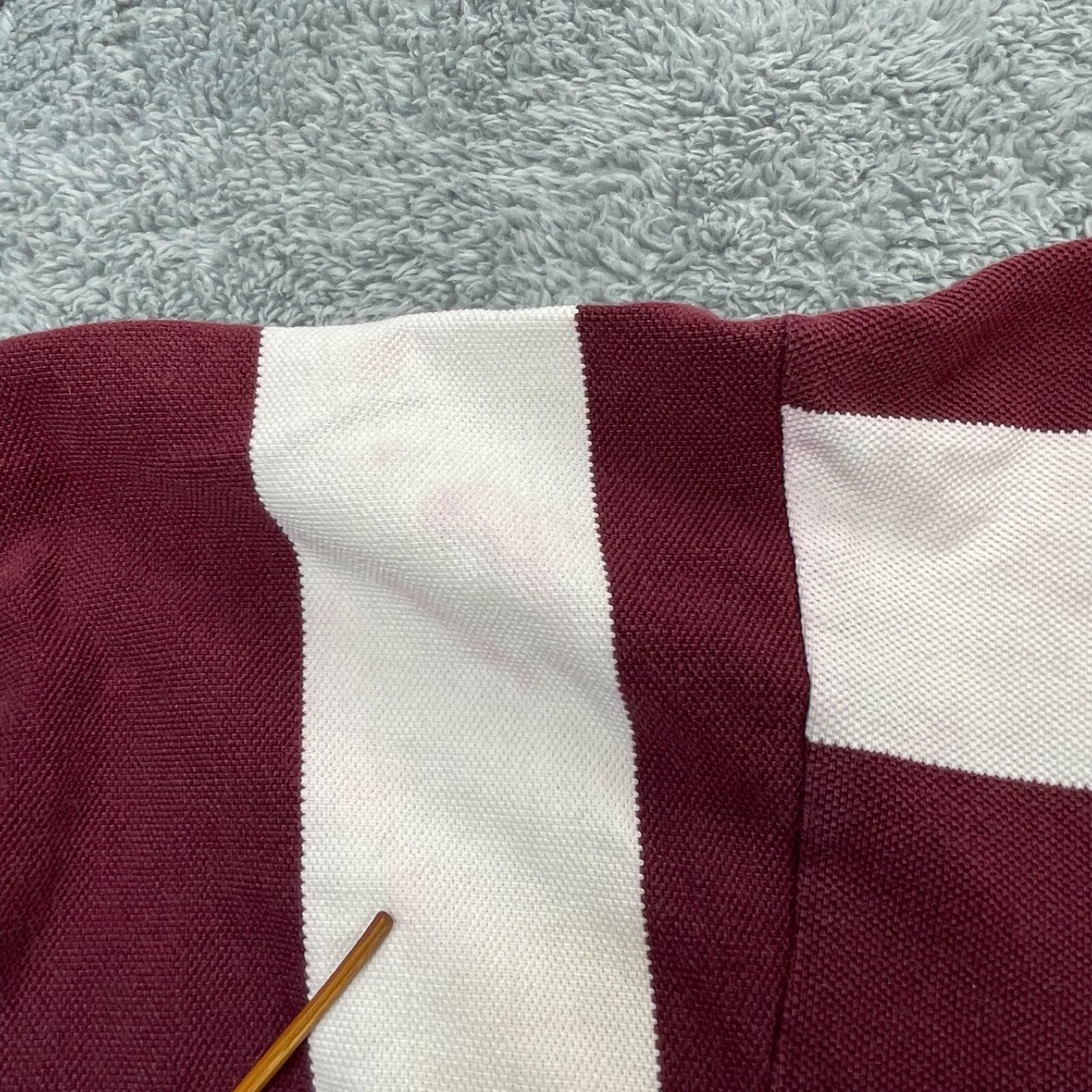 Polo Ralph Lauren vintage camicia uomo media rossa a righe pony cotone golf rugby