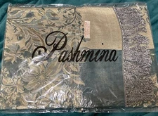 US-SELLER & US Location New Reversible Metallic Pashmina Scarf Shawl Wrap