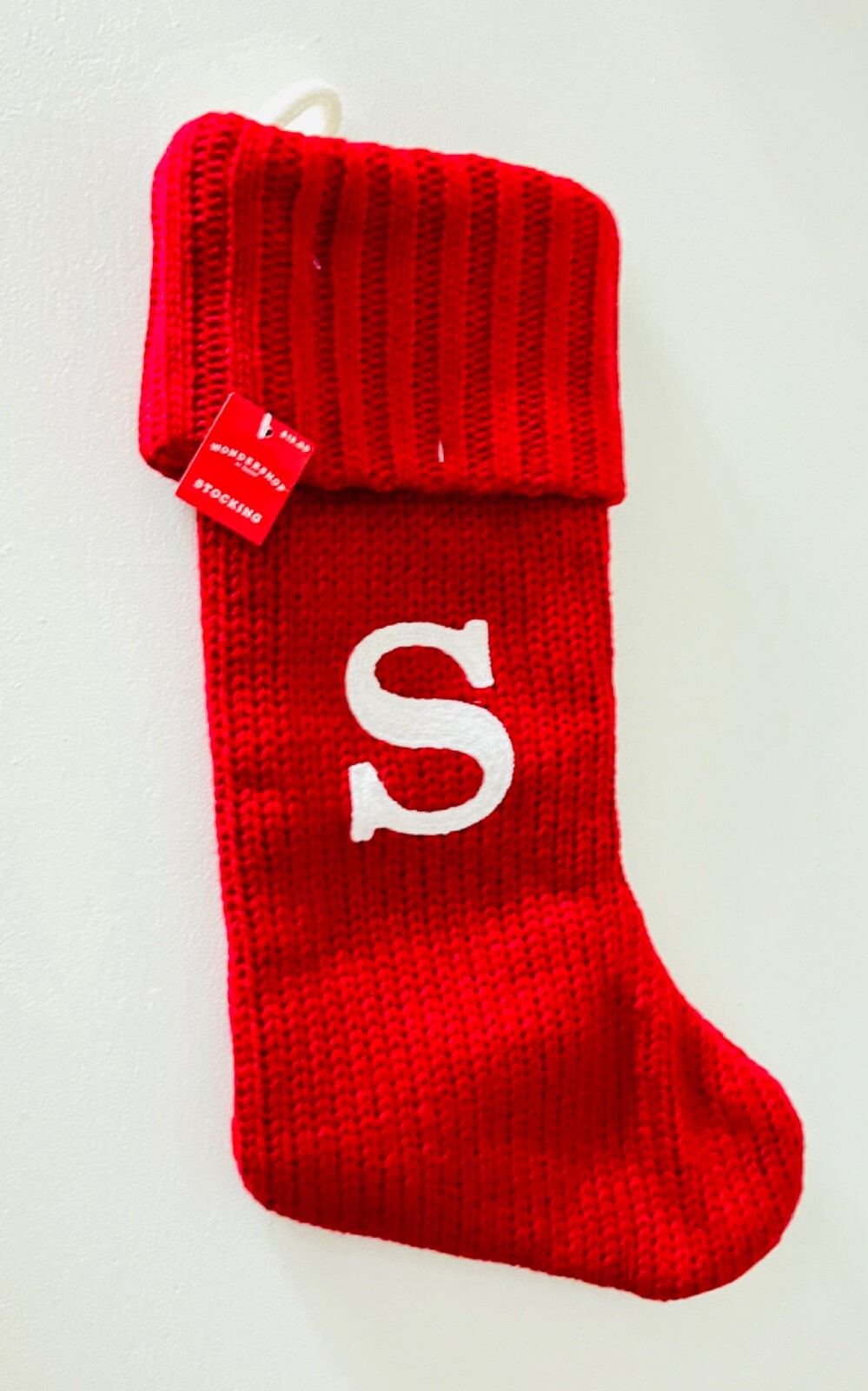 You Pick! Target Red Knit 20” Christmas Stocking K, O, P, R