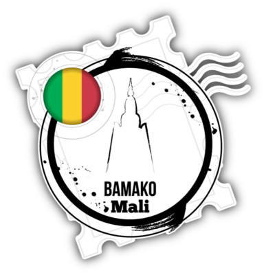Autoaufkleber Bamako Mali Flagge Fahne Post K1180 Sticker-12cm