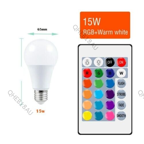 E27 RGB Magic Light LED Lamp Bulb with Wireless Remote Control 16 Color 25H - Picture 17 of 17