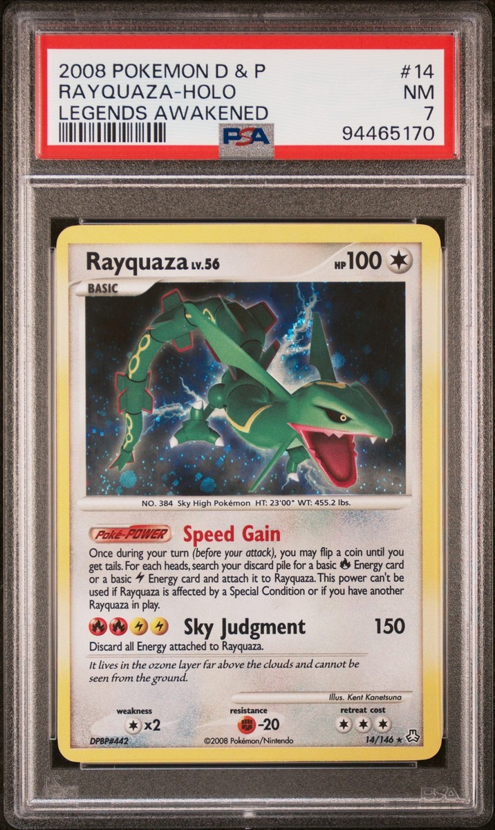 PSA 7 Rayquaza Holo 14 2008 Pokemon Legends Awakened PSA 7 Rayquaza Holo 14 2008 Pokemon Legends Awakened