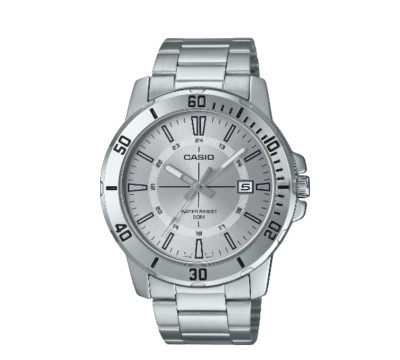 Casio Silver Dial Analog Silver Bracelet Quartz Classic MTP-VD01D-7C Men's Watch