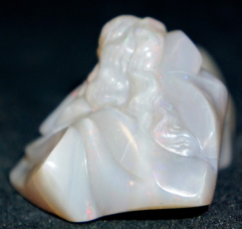 Scultura opale naturale figura di signora nuda grande 300+ carati rara 1 di un genere - Foto 4 di 12