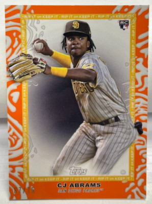 CJ Abrams 2022 Topps Rip Orange Parallel RC #D 7/75 - Karte #73 - Padres / Nats