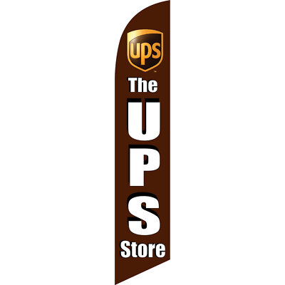 The UPS Store 2 1/2 ft X 11 1/2 ft Windless Swooper Flag