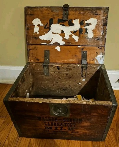 Selten schön antik! Rollator Gordon Milchkiste Madison Ave NEW YORK aus Holz - Bild 11 von 14