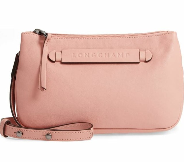 LONGCHAMP NEW 3D LEATHER CROSSBODY BAG PINK GUNMETAL SOLD OUT COLOR