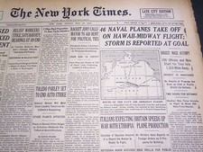 1935 MAY 10 NEW YORK TIMES - 46 NAVAL PLANES OFF ON HAWAII - NT 4878
