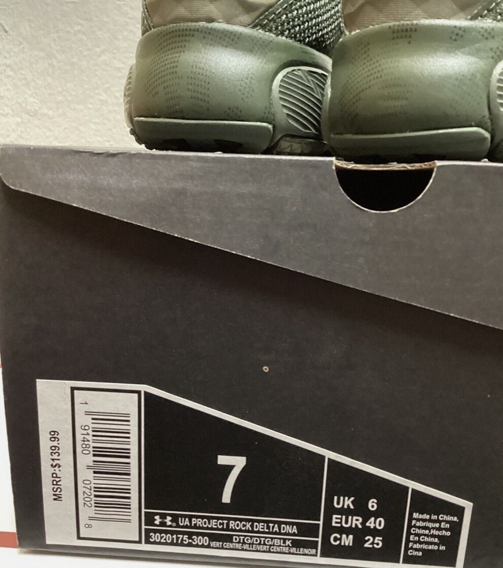 UNDER ARMOUR UA PROJECT ROCK DELTA DNA GREEN SNEAKERS SHOES