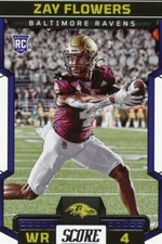 2023 SCORE RC #351 ZAY FLOWERS - BALTIMORE RAVENS