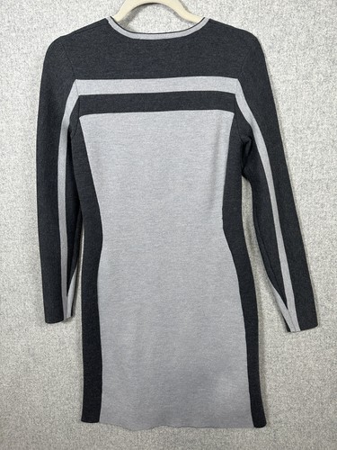 Athleta Womens Small Heathered Gray Black Sweater Dress Casual Long Sleeve - Picture 1 of 12
