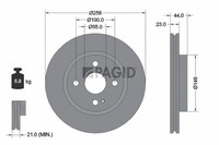 2X Pagid Bremsscheibe InnenbelüFtet Ø258Mm FüR Mazda 2 De_ DH_3 DE