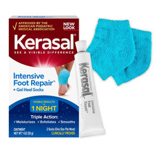 Kerasal Intensive Foot Repair Skin Healing Ointment, 1 Oz Moisturizing Gel Socks