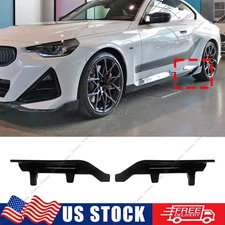 FOR BMW G42 220I 230I M SPORT M240I 22-2026 GLOSS BLACK SIDE SKIRT EXTENSION LIP