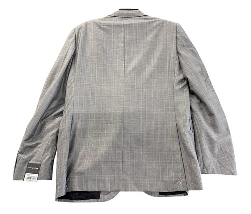 NEW Ermenegildo Zegna Men's Wool Plaid Suit Jacket Gray Size US 42 FREE Ship - Picture 2 of 6