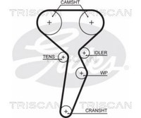 Triscan Zahnriemen 8645 5671XS FüR Dacia Renault Lada Megane 3 BZ0 Clio BR0 CR0