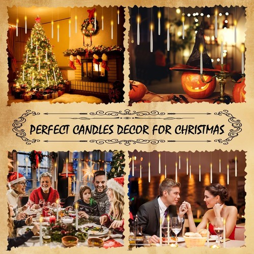 24 PACK Floating Candles with Wand, Hanging Magic Candle, Flashing Warm 24 - Picture 5 of 8