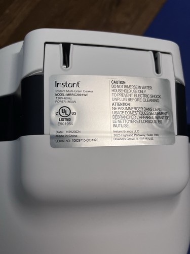 Instant Pot Multi-Grain Cooker Model # MRRC2001WE • Rarely Used • FREE Shipping! - Picture 6 of 6