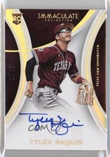2016 Panini Immaculate Collegiate Signatures Gold 21/25 Tyler Naquin Auto 04h3