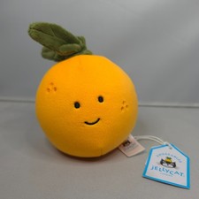 Jellycat - Fabulous Orange - Small Plush Soft Toy 4.5" Retired Fruit Play Food