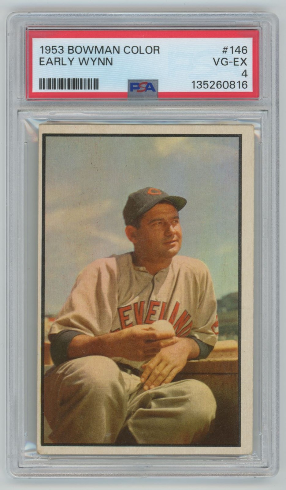 Early Wynn 1953 Bowman Color PSA 4 #146 Cleveland Indians