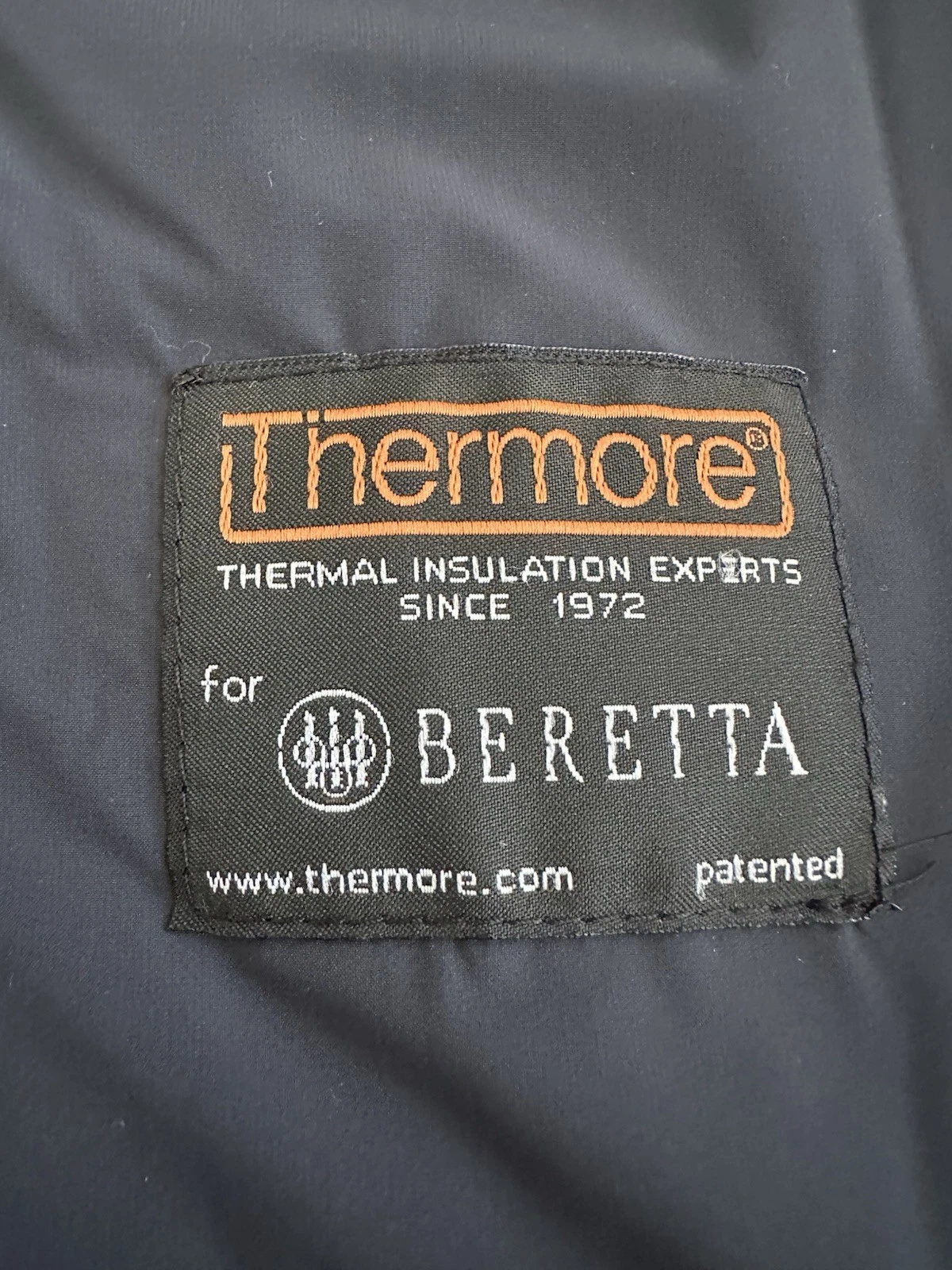 Beretta Men's Quilted Vest Thermore Ecodown Navy Full Zip Size 40 NEW with Tags image 3