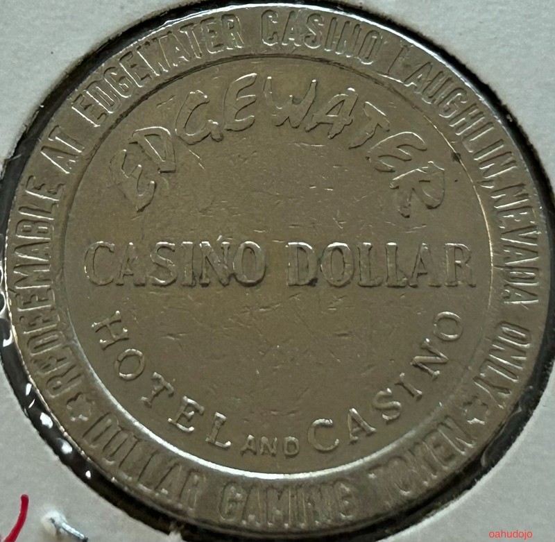 1981 EDGEWATER $1 Gaming Token Nickel Obsolete Laughlin Nevada*