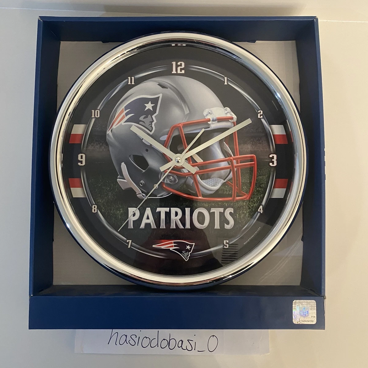 Horloge Vintage New England Patriots - Tableau De Bord Avec Température, Date, Tom Brady