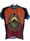 Black Butte Porter Cycling Jersey Oregon Beer Men's Medium Brown Short Sleeves