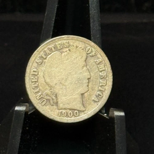 1900-S US Barber Dime 10C Silver Coin