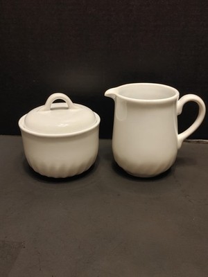 Corelle Coordinates White Enhancements Creamer & Covered Sugar Dish
