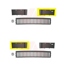 2X VAN WEZEL BLENDE GITTER EINSATZ STOßSTANGE VORNE PASSEND FÜR SKODA FABIA